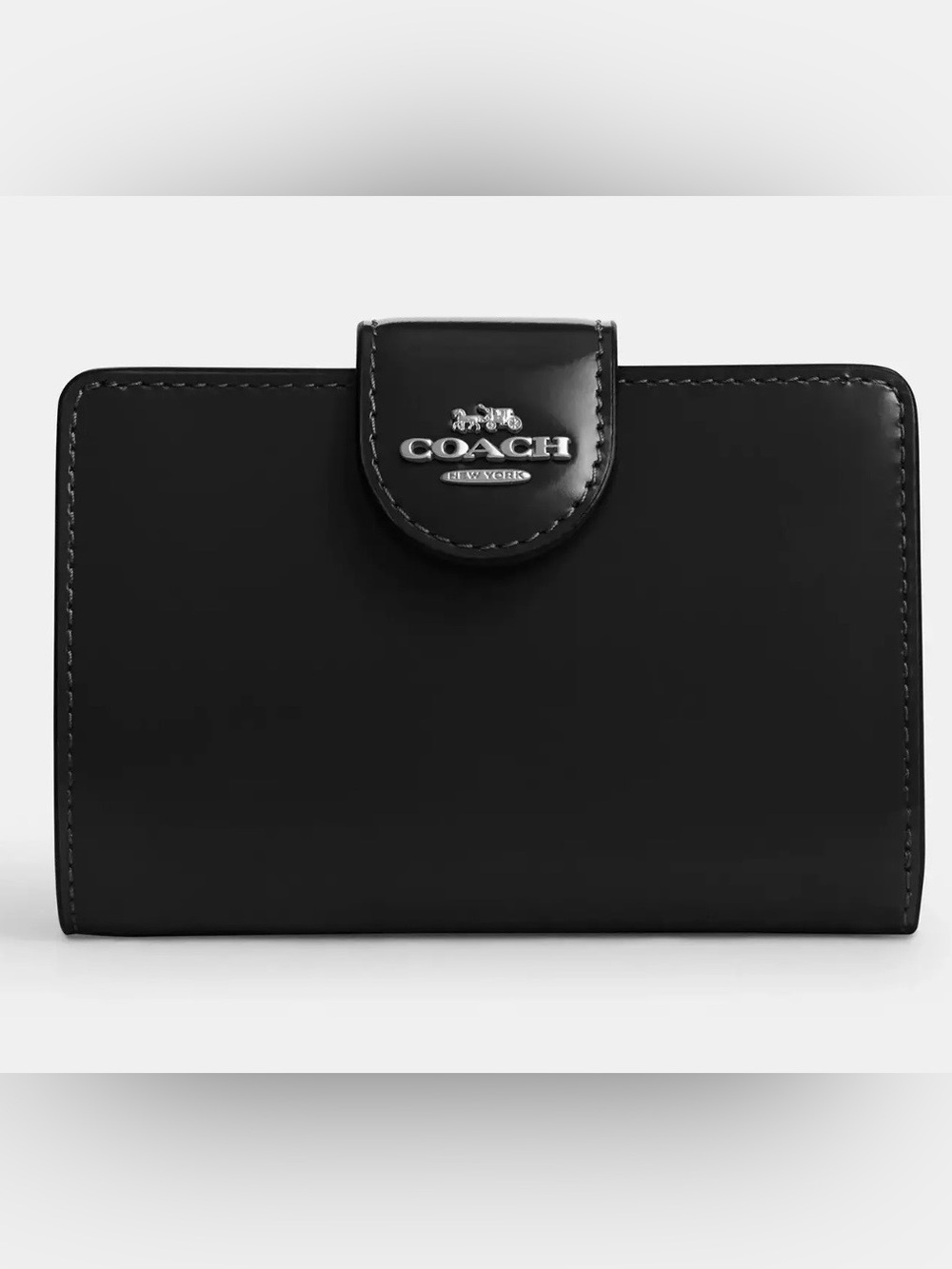 Coach Medium Corner Zip Wallet - Black